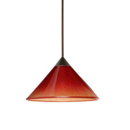 Besa Lighting Kona Cord Pendant, Sunset, Bronze Finish, 1x50W Halogen 1XT-117681-BR